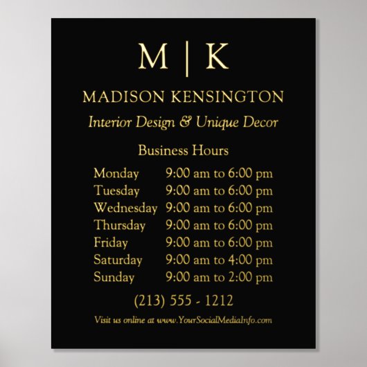 Monogram of voeg Logo Business Gold toe Folie Afdrukken (Voorkant)