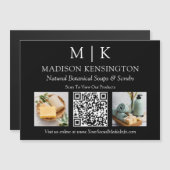 Monogram of voeg Logo Business Photo QR Code Magne (Voorkant / Achterkant)