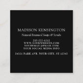 Monogram of voeg Logo Business QR Code 2 Foto toe Vierkante Visitekaartje (Achterkant)