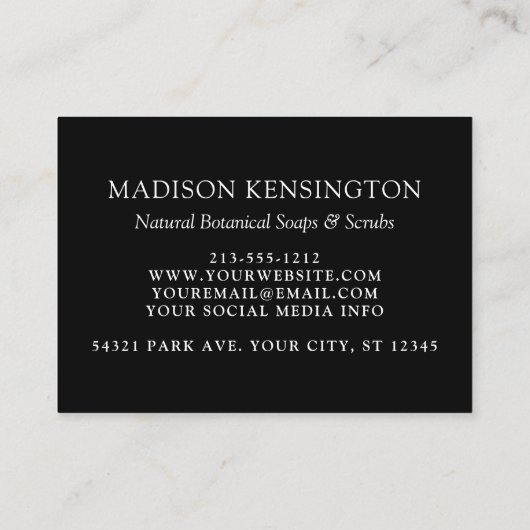 Monogram of voeg Logo Business QR Code 2 Foto toe Visitekaartje (Achterkant)