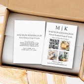 Monogram of voeg Logo Business QR Code 3 Foto's to Visitekaartje