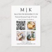 Monogram of voeg Logo Business QR Code 3 Foto's to Visitekaartje (Voorkant)