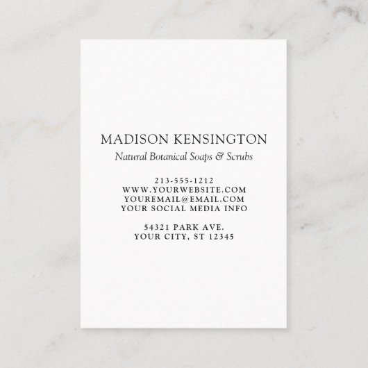 Monogram of voeg Logo Business QR Code 3 Foto's to Visitekaartje (Achterkant)