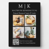 Monogram of voeg Logo Business QR Code 4 Foto toe Fotoplaat (voorkant)