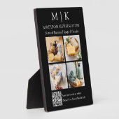 Monogram of voeg Logo Business QR Code 4 Foto toe Fotoplaat (Zijkant)