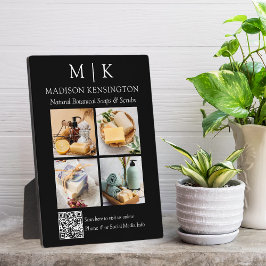 Monogram of voeg Logo Business QR Code 4 Foto toe Fotoplaat