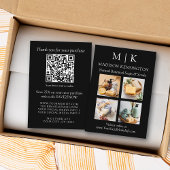 Monogram of voeg Logo Business QR Code 4 Foto toe Informatiekaartje
