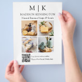 Monogram of voeg Logo Business QR Code 4 Foto's to Flyer (Hand)