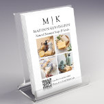 Monogram of voeg Logo Business QR Code 4 Foto's to Flyer<br><div class="desc">Moderne, minimale zakenbrochure met vier foto's. Zwart-wit of kies uw aangepaste kleuren. Voeg uw website of sociale media webadres toe aan de QR Scan Code. Sta klanten toe om het aftasten aan toegangsinformatie over uw punten zoals producten of menupunten te gebruiken. Ideaal voor winkels, winkels voor kleine bedrijven, winkels voor...</div>