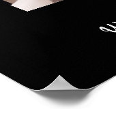 Monogram of voeg Logo Business QR Code Black Foto  Poster (Hoek)