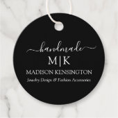 Monogram of voeg Logo Handmade Label Bedrijfs van (Voorkant)