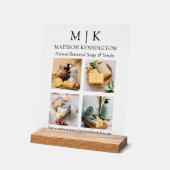 Monogram of voeg Logo Photo Business-producten toe Acryl Bord (Hoek)