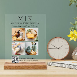 Monogram of voeg toe Logo Business Foto's QR Code  Acryl Bord