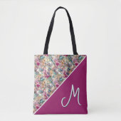 Monogram offset Boroque bloempatroon Tote Bag (Voorkant)