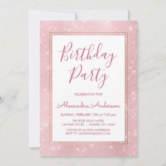 Monogram Oktober Sparkle Kat Verjaardag Kaart (Achterkant)