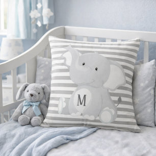 Monogram olifant en Stripes Kussen