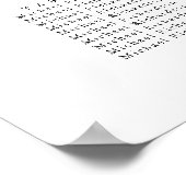 Monogram Olijfblad Bruiloft 20 Tafel Zitgrafiek Poster (Hoek)