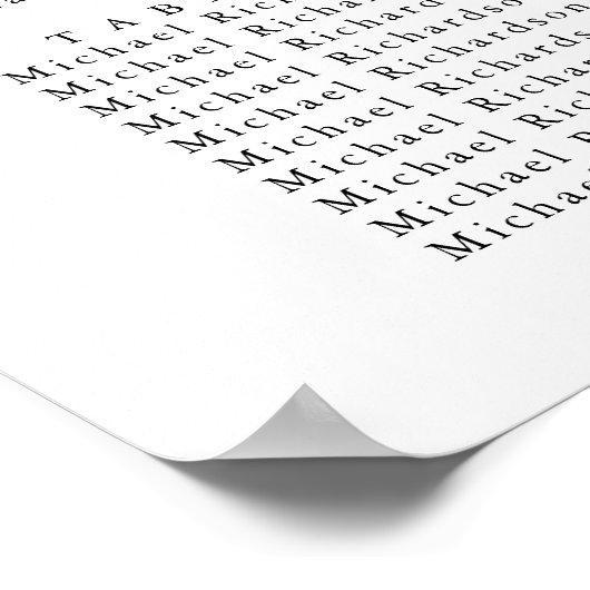 Monogram Olijfblad Bruiloft 8 Tafel Zitkaarten Poster (Hoek)