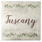 Monogram Olijfgaard Rustiek Bruin Toscane Tegeltje (Voorkant)