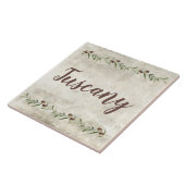 Monogram Olijfgaard Rustiek Bruin Toscane Tegeltje (Zijkant)