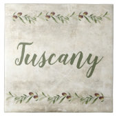 Monogram Olijfgaard Rustiek Groen Toscane Tegeltje (Voorkant)
