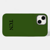 Monogram Olijfgroen Minimalistische Moderne Case-Mate iPhone Case (Achterkant (horizontaal))