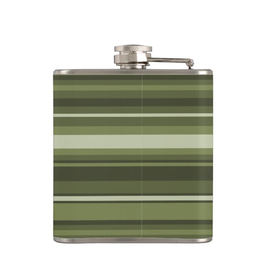 Monogram olijfgroene strepen heupfles (Achterkant)