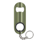 Monogram olijfgroene strepen mini flessenopener (Achterkant)