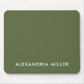 Monogram olijvengroen muismat (Voorkant)