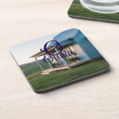 Monogram Olivia Blue House Onderzetter Set (Linkerzijde)