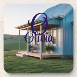 Monogram Olivia Blue House Onderzetter Set
