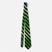 Monogram ombre geel blauw groen stropdas (Achterkant)