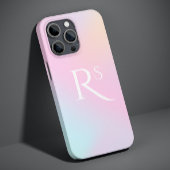 Monogram Ombre Holografisch Roze Meisje Gepersonal Case-Mate iPhone Case