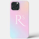 Monogram Ombre Holografisch Roze Meisjesachtig Gep Case-Mate iPhone Case (Achterkant)
