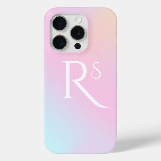 Monogram Ombre Holografisch Roze Meisjesachtig Gep Case-Mate iPhone Case (Achterkant)