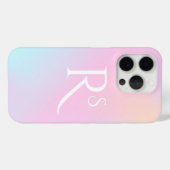 Monogram Ombre Holografisch Roze Meisjesachtig Gep Case-Mate iPhone Case (Achterkant (horizontaal))