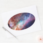Monogram Omega Nebula - Ons verbazingwekkende univ Ovale Sticker (Envelop)