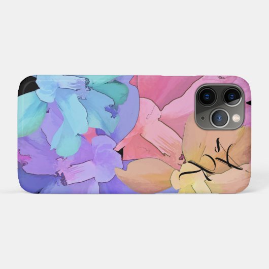 Monogram Omkeerbare Waterverf Pastel Camellias Ca Case-Mate iPhone Case (Achterkant (horizontaal))