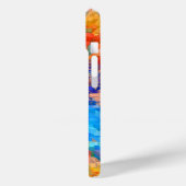 Monogram on Rainbow Abstract Background Case-Mate iPhone Case (Achterkant / Links)