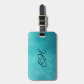 Monogram Onderwater Blauw Acrylhoudend Bagagelabel (Voorkant verticaal)
