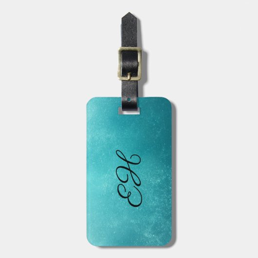 Monogram Onderwater Blauw Acrylhoudend Bagagelabel (Voorkant verticaal)