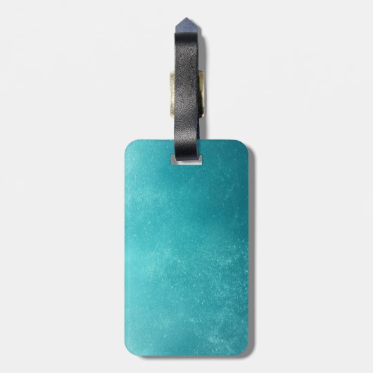 Monogram Onderwater Blauw Acrylhoudend Bagagelabel (Achterkant verticaal)