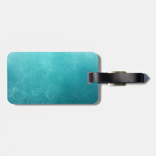 Monogram Onderwater Blauw Acrylhoudend Bagagelabel (Achterkant horizontaal)