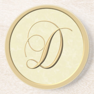 Monogram onderzetters - letter D