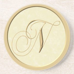 Monogram onderzetters - letter N