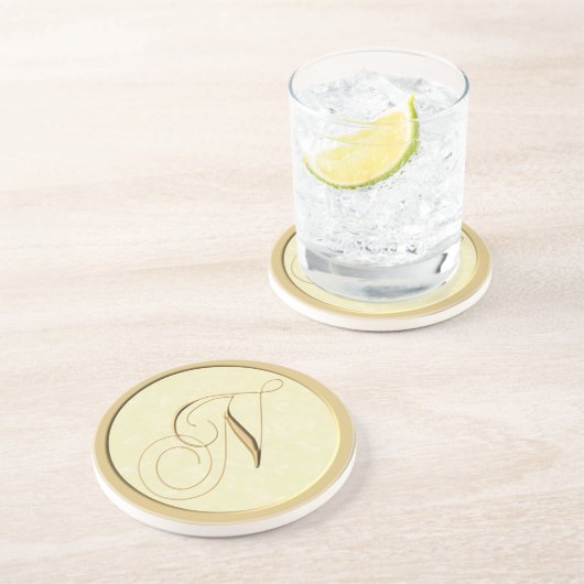 Monogram onderzetters - letter N (Zijkant)