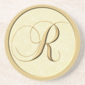 Monogram onderzetters - letter R (Voorkant)