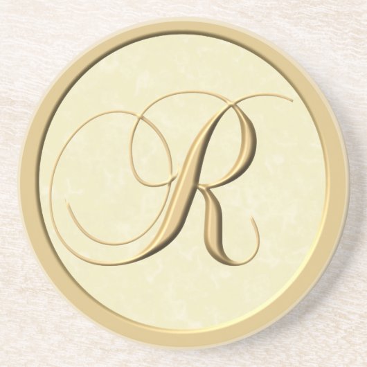 Monogram onderzetters - letter R (Voorkant)