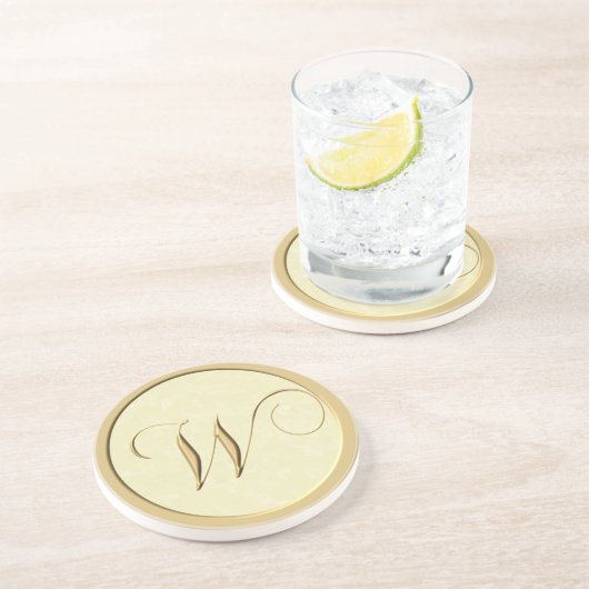 Monogram onderzetters - letter W (Zijkant)