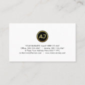 Monogram One Gold Line Black White Layers Visitekaartje (Achterkant)